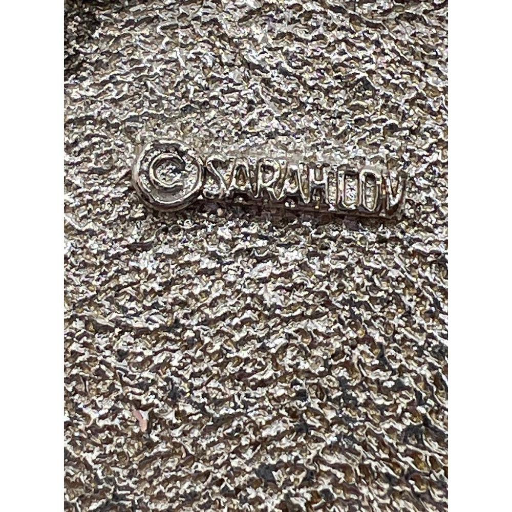 Vintage 1960s Sarah Coventry "Silvery Nile" Silver Tone Abstract Brooch Pendant - Picture 3 of 4